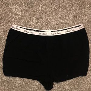 Calvin Klein black sleep shorts